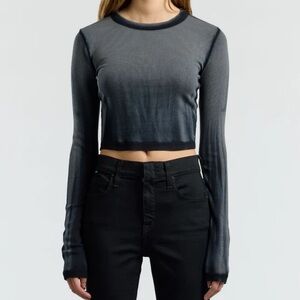 Cotton Citizen Gradient Black Long Sleeve Top